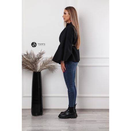 Öves poncsó fekete