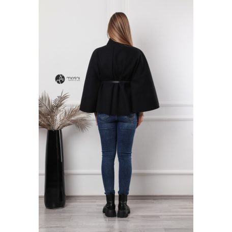 Öves poncsó fekete