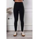 Mikrobordás (fenekén húzott) alakformáló leggings fekete