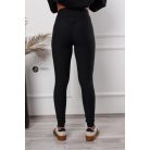 Mikrobordás (fenekén húzott) alakformáló leggings fekete
