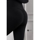 Mikrobordás (fenekén húzott) alakformáló leggings fekete