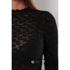 Virágos necc felső fekete