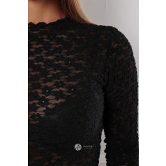 Virágos necc felső fekete