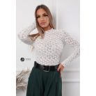 Virágos necc felső fehér