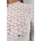 Virágos necc felső fehér