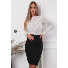 Virágos necc felső fehér