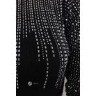 Kövezett mikrobordás kötött ruha fekete