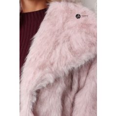 Carina műszőrme kabát púder rózsaszín