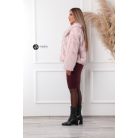 Carina műszőrme kabát púder rózsaszín