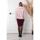 Carina műszőrme kabát púder rózsaszín