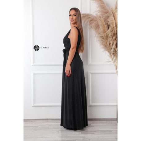 Bellini csillogó maxi ruha fekete