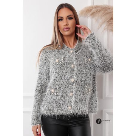 Rojtos - gyöngyös kötött kardi ezüst