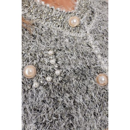 Rojtos - gyöngyös kötött kardi ezüst