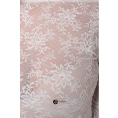 Magas nyakú virágos necc felső fehér