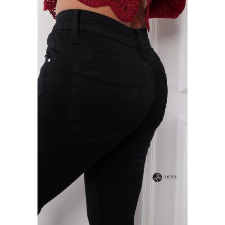 Adriana push up-os, skinny farmer nadrág fekete