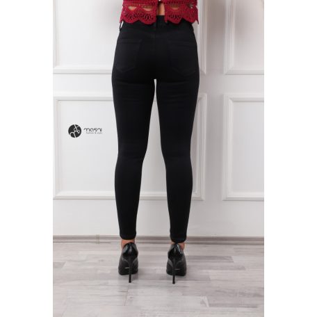 Adriana push up-os, skinny farmer nadrág fekete