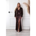 Brossos műszőrme boleró csokibarna