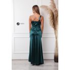 Sofia szatén maxi ruha sötét zöld