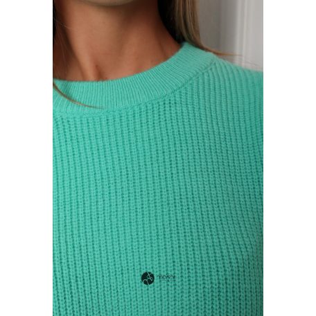 Kerek nyakú oversize kötött pulcsi menta