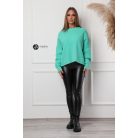 Kerek nyakú oversize kötött pulcsi menta
