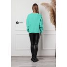 Kerek nyakú oversize kötött pulcsi menta