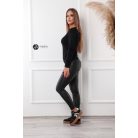 Kerek nyakú basic kötött felső fekete