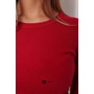 Kerek nyakú basic kötött felső bordó