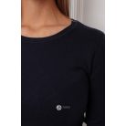 Kerek nyakú basic kötött felső sötétkék