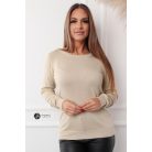 Kerek nyakú csillogó kötött felső arany