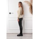 Kerek nyakú csillogó kötött felső arany