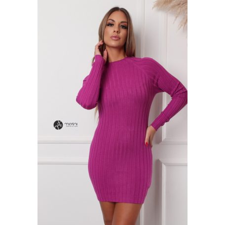 Magas nyakú bordás kötött tunika/ruha pansy