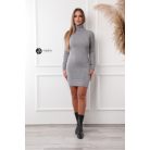 Garbós csillogó kötött ruha szürke