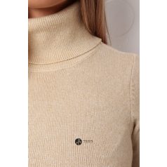 Garbós csillogó kötött ruha arany