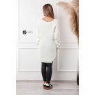 Csónak nyakú kétoldalt felvágott kötött tunika/ruha fehér