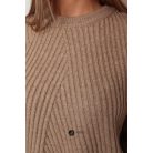 Kerek nyakú oversize kötött pulcsi mogyoró