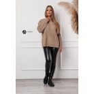 Kerek nyakú oversize kötött pulcsi mogyoró