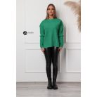 Kerek nyakú oversize kötött pulcsi zöld