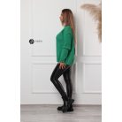 Kerek nyakú oversize kötött pulcsi zöld