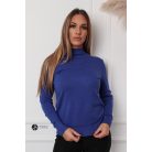 Félgarbós nyakú kötött basic felső királykék