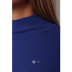 Félgarbós nyakú kötött basic felső királykék