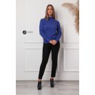 Félgarbós nyakú kötött basic felső királykék