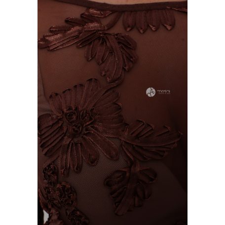 Virágos necc felső barna