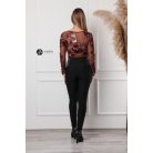 Virágos necc felső barna