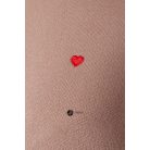 Hímzett szívecskés kötött pulcsi barna