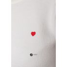 Hímzett szívecskés kötött pulcsi fehér