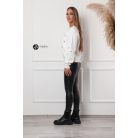 Hímzett szívecskés kötött pulcsi fehér