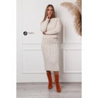 Kötött pulcsi + szoknya szett bézs