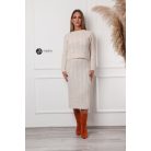 Kötött pulcsi + szoknya szett bézs