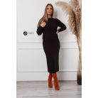 Kötött pulcsi + szoknya szett sötétbarna