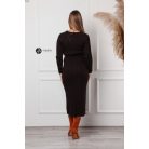 Kötött pulcsi + szoknya szett sötétbarna